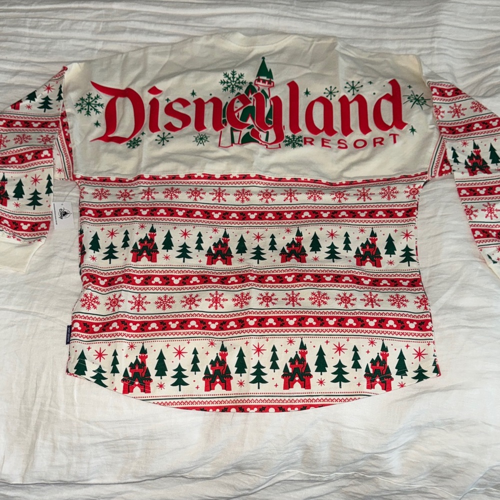 Disneyland Resort Women's Long Sleeve Tee - Red and Green